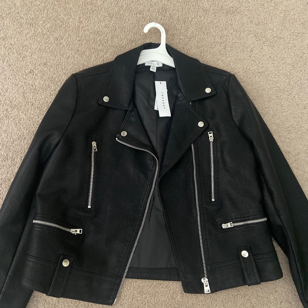 Topshop Leather Biker Jacket